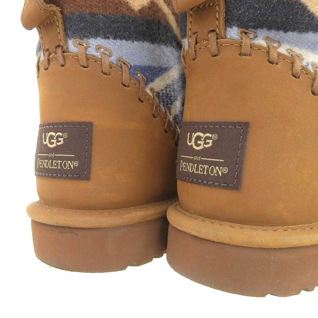 UGG(アグ)のアグ 美品 UGG アグ × PENDLETON ペンドルトン CLASSIC MINI DECO ムートン ブーツ シューズ メンズ ブラウン 27 27 メンズの靴/シューズ(その他)の商品写真