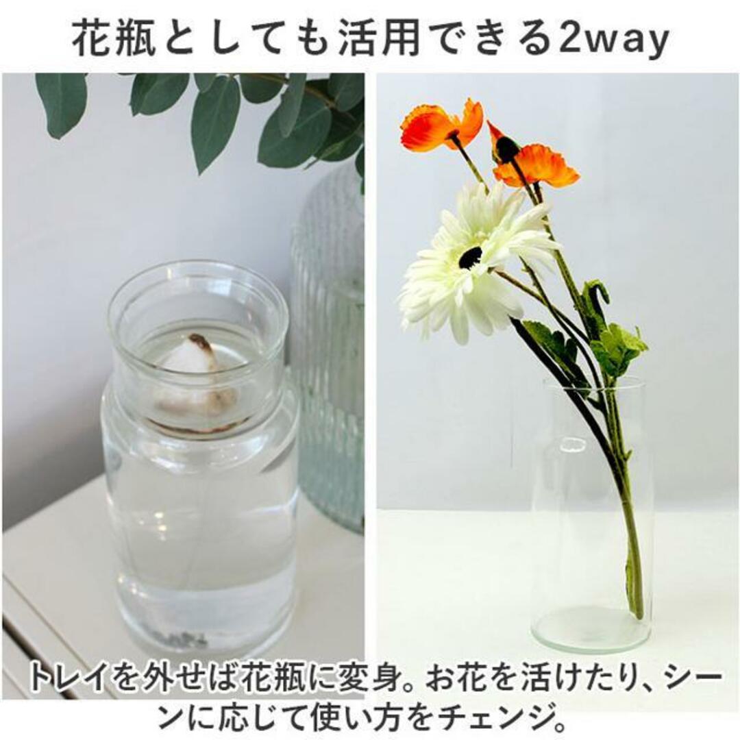 フラワーベース ガラス 通販 リューズガラス バルブ ボトル L 花瓶 おしゃれ フラワーポット ガラスボトル 花びん Ｈ 19cm 大きめ リサイクルガラス インテリア/住まい/日用品のインテリア小物(花瓶)の商品写真