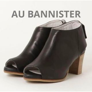 オゥバニスター(AU BANNISTER)の美品❤️AU BANNISTERオープントゥー レザーブーツサンダル38日本製(サンダル)