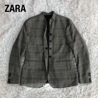 ザラ(ZARA)のZARAザラ　スタンドカラージャケット　ナポレオンジャケット　チェック52(テーラードジャケット)