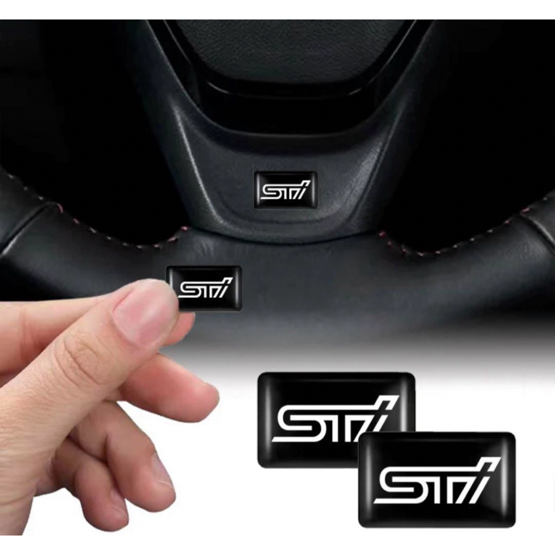 スバル(スバル)のSTIミニステッカー エポキシ樹脂コーティング　4枚セット 自動車/バイクの自動車(車内アクセサリ)の商品写真