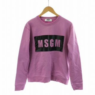 エムエスジイエム(MSGM)のMSGM トレーナー スウェット 長袖 プリント M ピンク 2440MM68(その他)