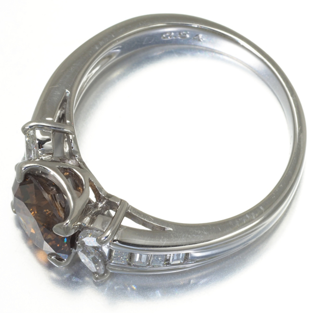 ブラウン&クリア ダイヤ 1.59ct/0.54ct  リング Pt900  レディースのアクセサリー(リング(指輪))の商品写真