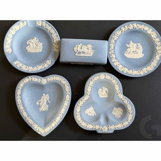 ウェッジウッド(WEDGWOOD)のWEDGWOOD ウェッジウッド ブルージャスパーウェア 5点セット(置物)