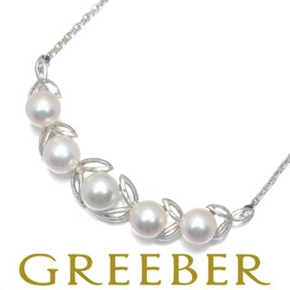 ミキモト(MIKIMOTO)のミキモト ネックレス パール アコヤ真珠 5.7-6.0mm リーフ シルバー (ネックレス)