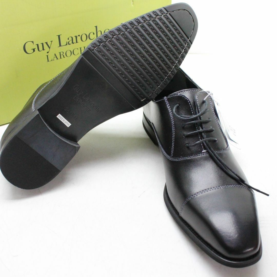 Guy Laroche(ギラロッシュ)の新品ギラロッシュ 本革レースアップビジネスシューズ26（3E） 黒 箱ありC38 メンズの靴/シューズ(ドレス/ビジネス)の商品写真