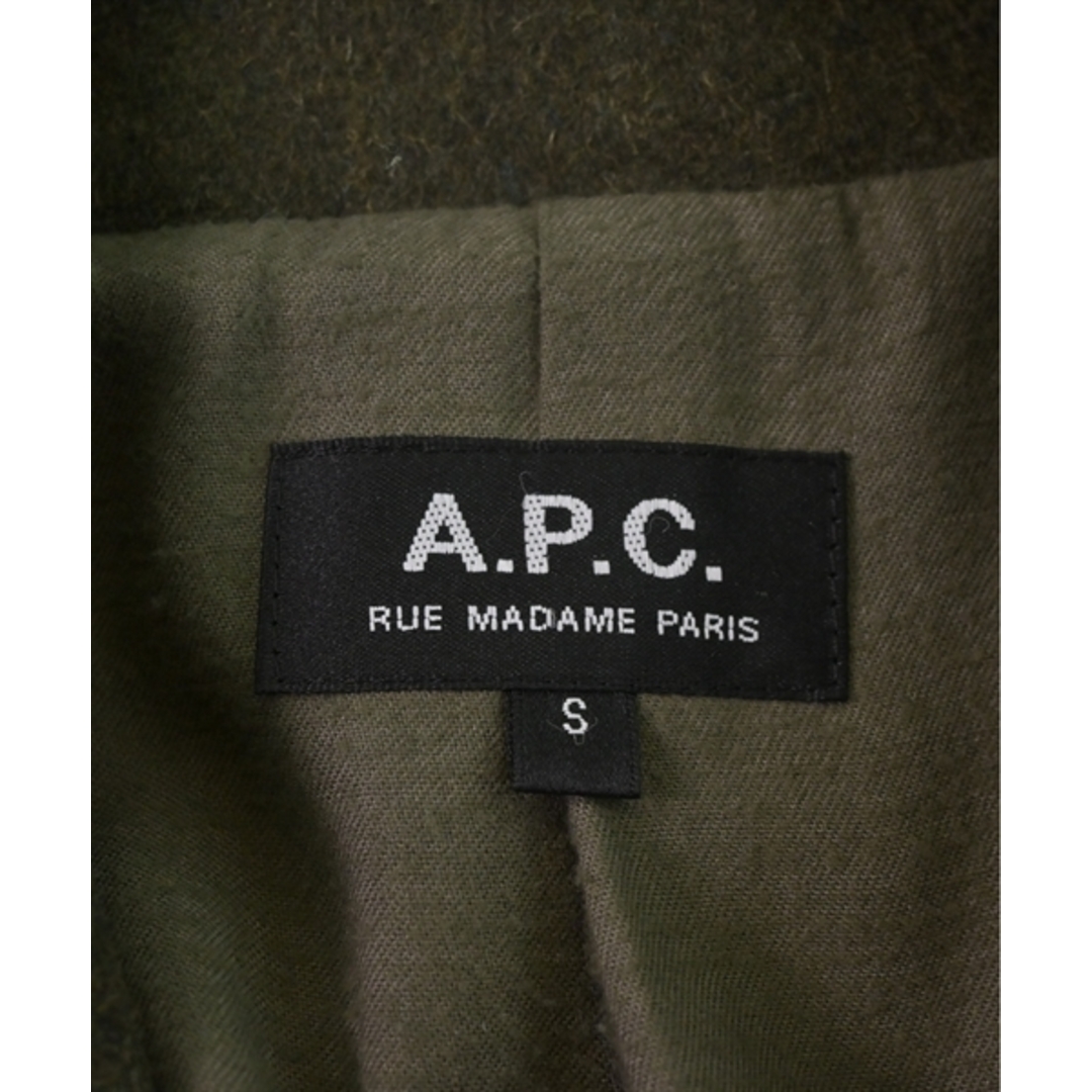 A.P.C. アーペーセー ステンカラーコート S 緑 【古着】【中古】 メンズのジャケット/アウター(ステンカラーコート)の商品写真