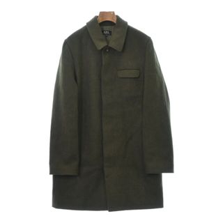 A.P.C. アーペーセー ステンカラーコート S 緑 【古着】【中古】(ステンカラーコート)