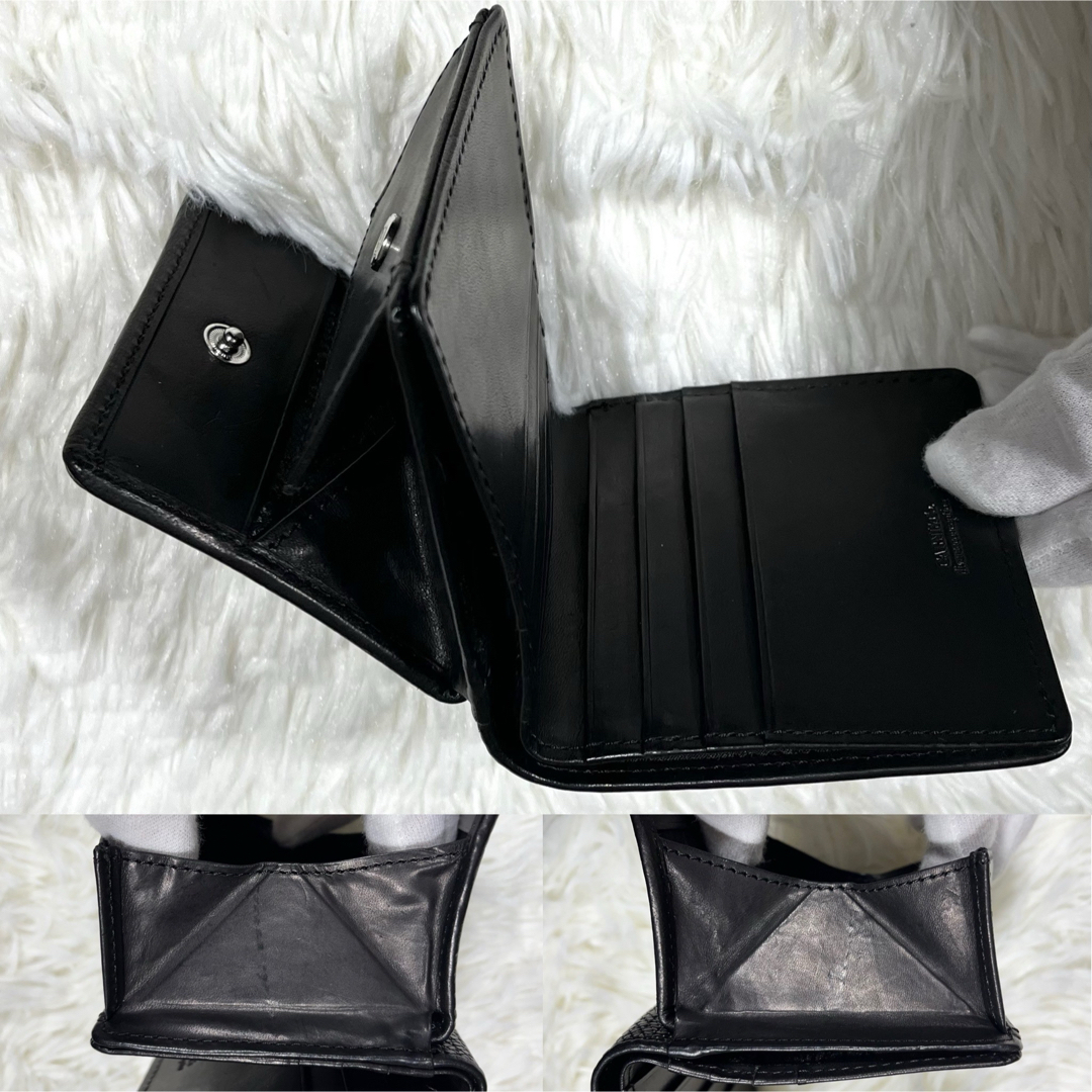 GARNI(ガルニ)の【希少】 ガルニ 財布 Crack Mini Fold Wallet レザー メンズのファッション小物(折り財布)の商品写真