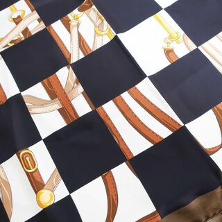 トゥモローランド(TOMORROWLAND)の正規品 トゥモローランド 大判スカーフ シルク100% 正方形 85cm タグ(バンダナ/スカーフ)