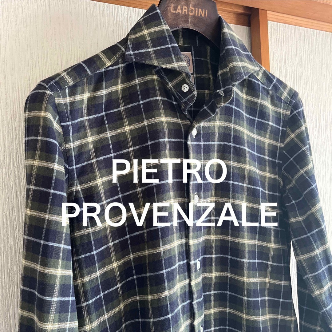 BEAMS F(ビームスエフ)の【美品】PIETRO PROVENZALE コットン　チェック　シャツ メンズのトップス(シャツ)の商品写真