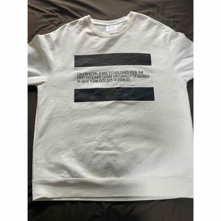 カルバンクライン(Calvin Klein)の美品 カルバンクライン　スウェット XL 白(スウェット)