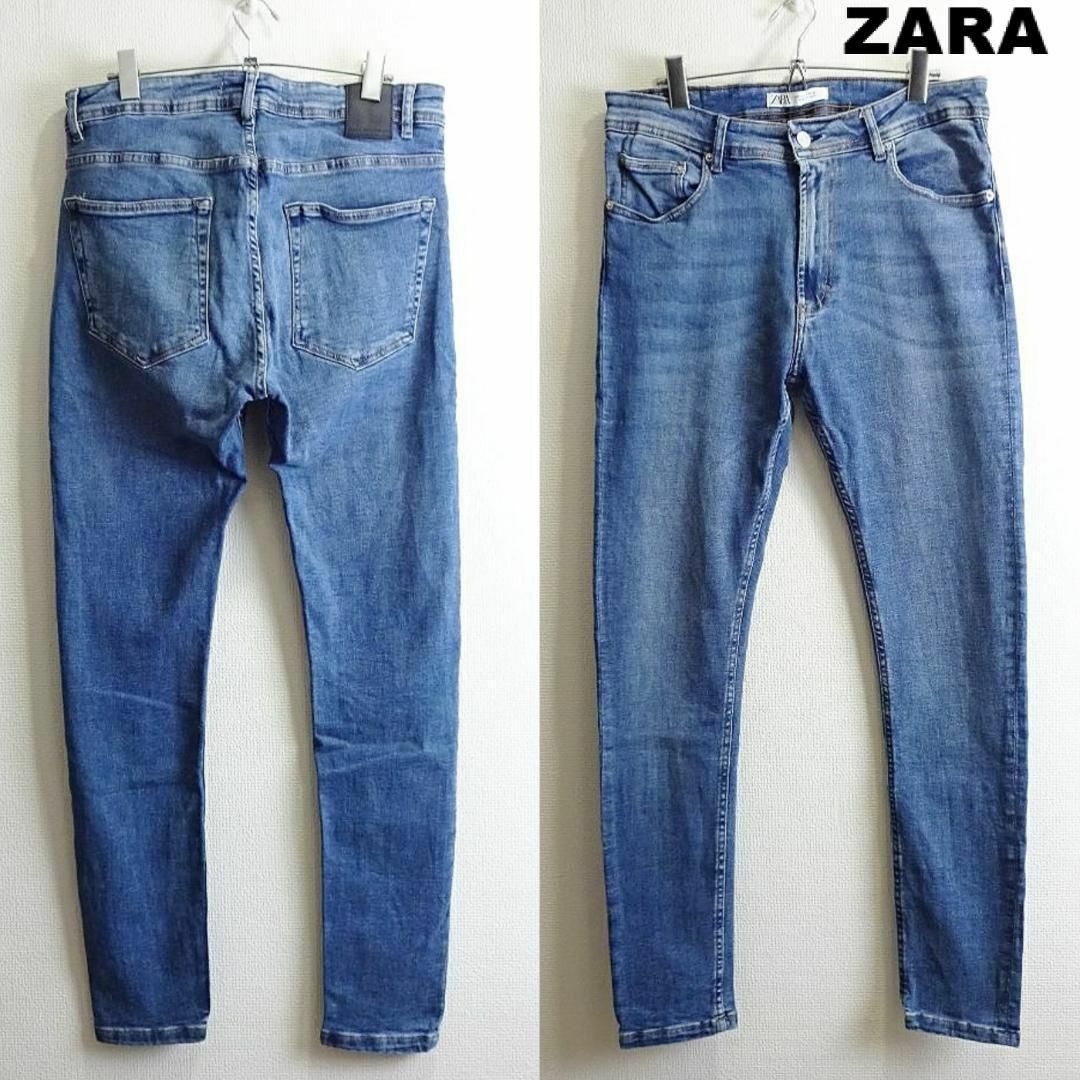 ZARA(ザラ)のZARA　スキニーデニム　W81cm　強ストレッチ　ハイライズ　明藍　モロッコ製 メンズのパンツ(デニム/ジーンズ)の商品写真