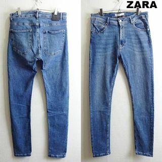 ザラ(ZARA)のZARA　スキニーデニム　W81cm　強ストレッチ　ハイライズ　明藍　モロッコ製(デニム/ジーンズ)