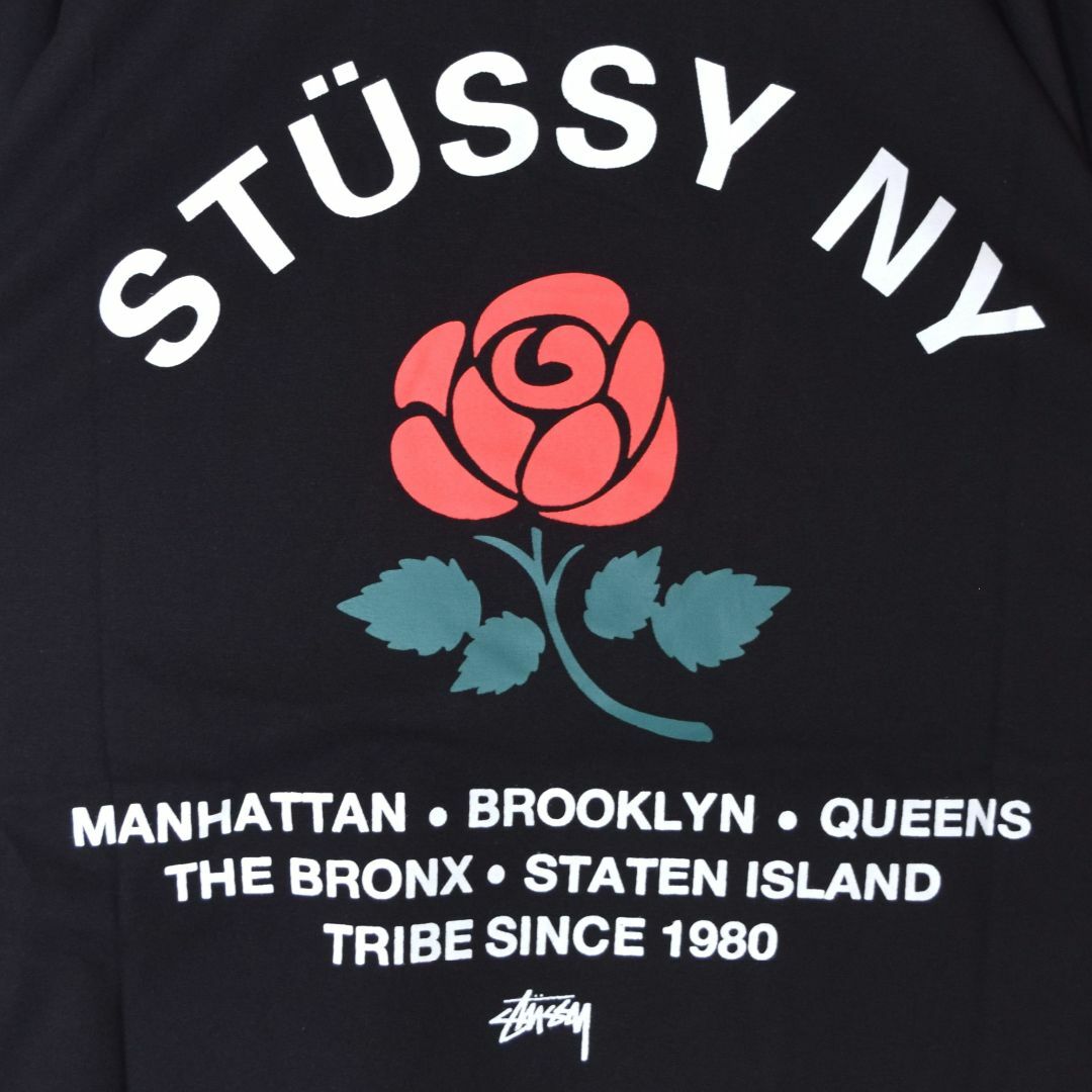 STUSSY(ステューシー)の【ステューシー】正規・新品タグ　フラワー　ブラック　M　ロングTシャツ メンズのトップス(Tシャツ/カットソー(七分/長袖))の商品写真