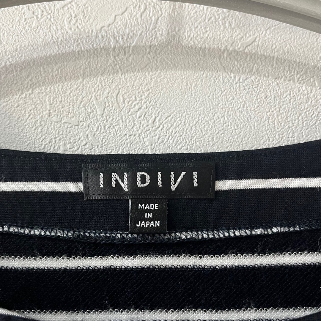 INDIVI(インディヴィ)のINDIVI ボーダーカットソー レディースのトップス(カットソー(長袖/七分))の商品写真