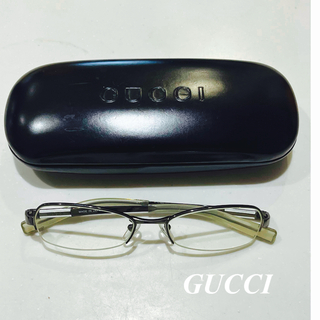 グッチ(Gucci)のGUCCI 眼鏡　メガネ　伊達メガネ　フレーム　シルバー(サングラス/メガネ)