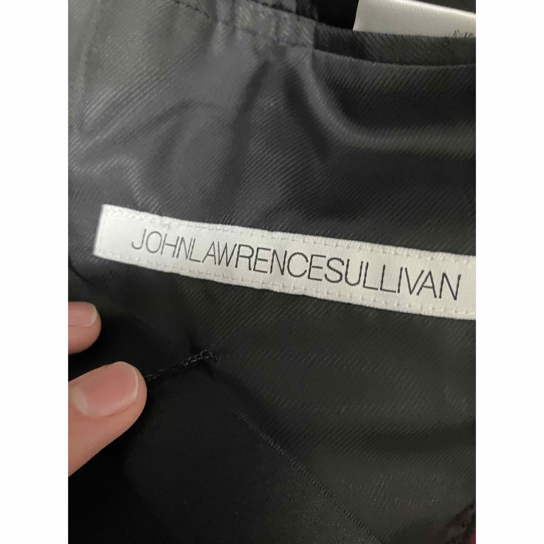 JOHN LAWRENCE SULLIVAN(ジョンローレンスサリバン)のジョンローレンスサリバン　ストライプ　ウールダブルコート　サイズ34 メンズのジャケット/アウター(チェスターコート)の商品写真