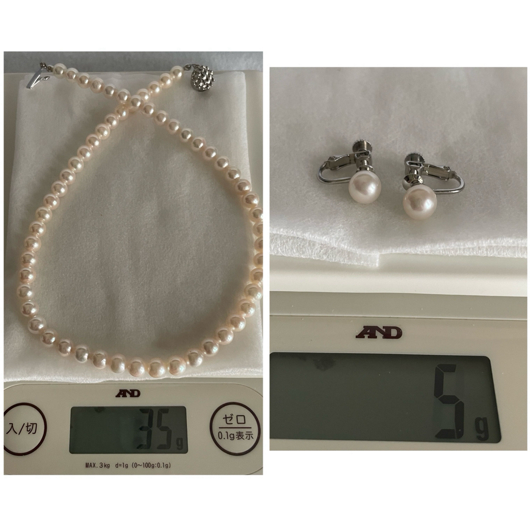 未使用 あこや真珠ネックレス イヤリング 7.5㎜ 美品の通販 by 未使用 あこや真珠ネックレス イヤリング 7.5㎜ 美品の通販 by