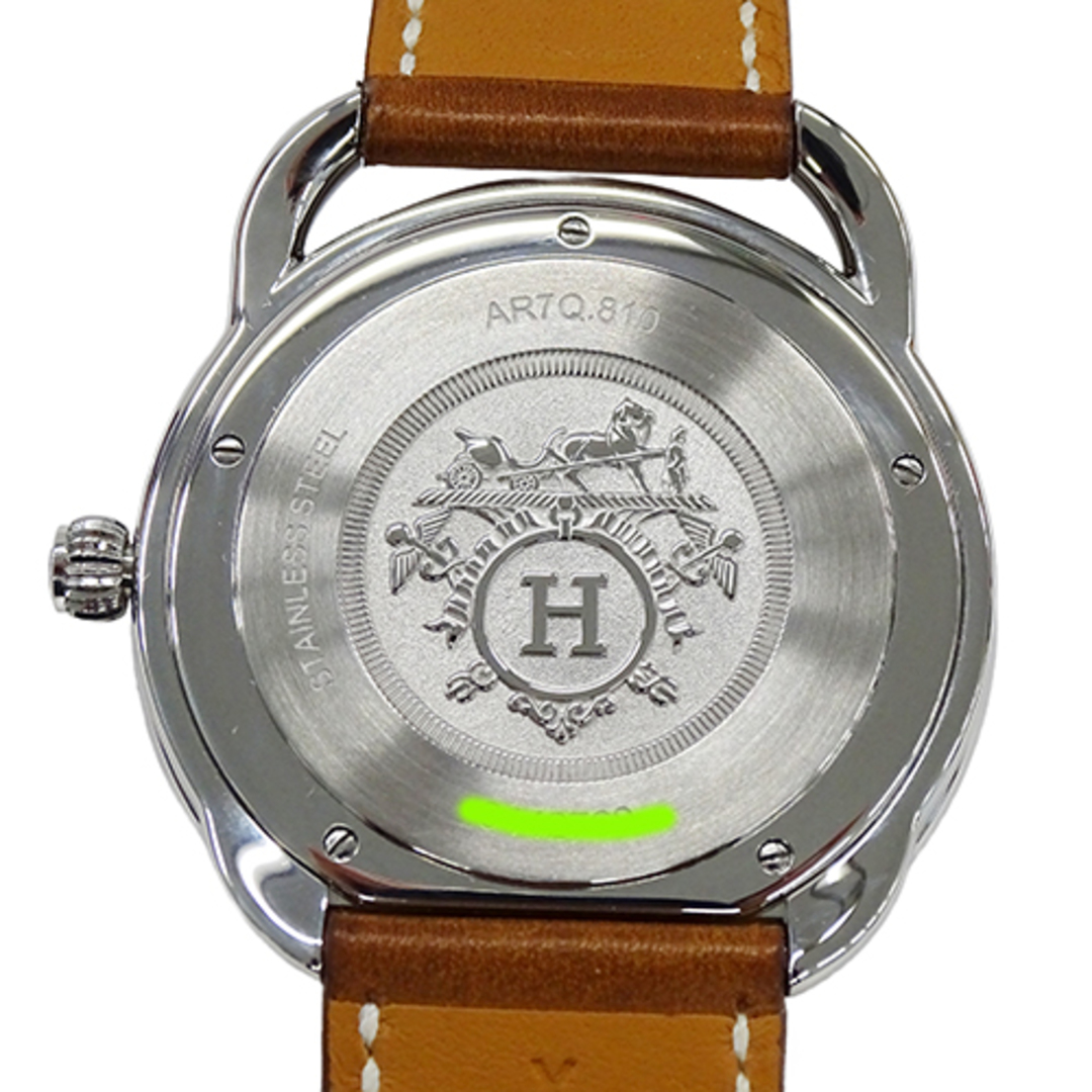 Hermes(エルメス)のエルメス HERMES 時計 メンズ ブランド アルソー GM デイト クオーツ QZ ステンレス SS レザー AR7Q810 ラウンド 磨き済み 【中古】 メンズの時計(腕時計(アナログ))の商品写真