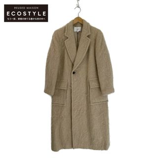 ハイク(HYKE)のハイク ベージュ ウールモヘア 222-17345 ダブルチェスターコート MOHAIR DOUBLE-BREASTED COAT 1(その他)