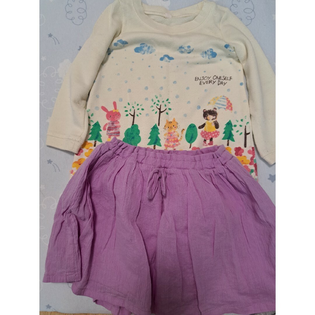 西松屋(ニシマツヤ)の子供服　まとめ売り　90cm キッズ/ベビー/マタニティのキッズ服女の子用(90cm~)(Tシャツ/カットソー)の商品写真