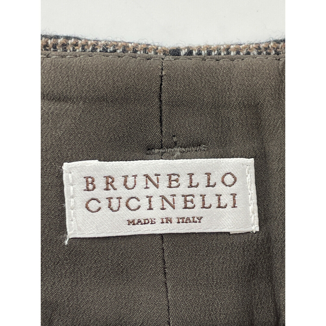 BRUNELLO CUCINELLI(ブルネロクチネリ)のブルネロクチネリ ブラウン ウール リボン パンツ 40 レディースのパンツ(その他)の商品写真