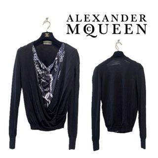 アレキサンダーマックイーン(Alexander McQueen)の【ALEXANDER MQUEEN】ウール×シルクニットカットソー【イタリア製】(ニット/セーター)