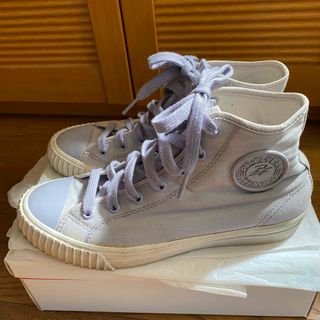 ピーエフフライヤーズ(PF-FLYERS)のPF FLYERS ハイカットスニーカー 23.5㎝ パープル ユニコーンカラー(スニーカー)