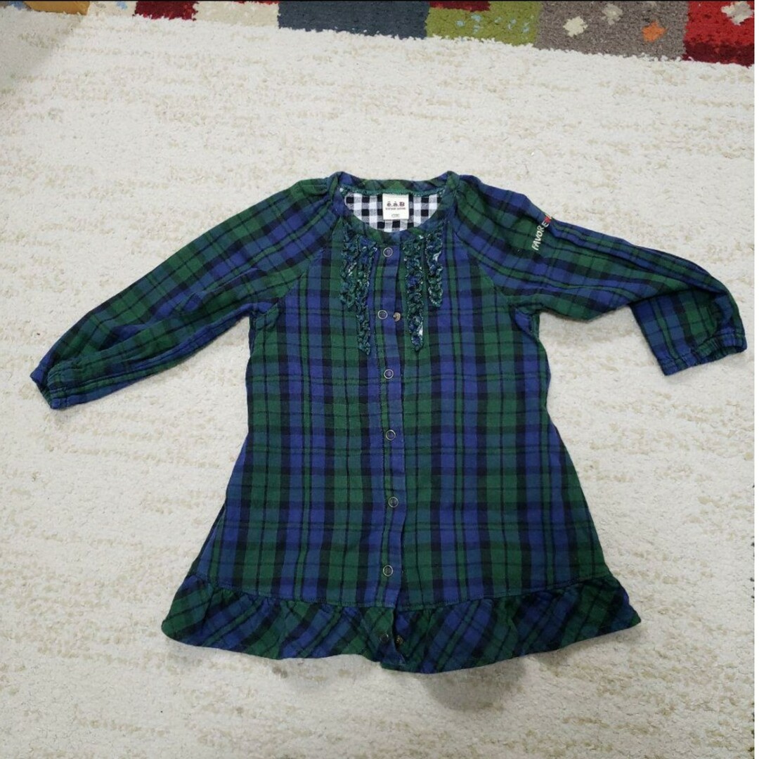 e.a.B(エーアーベー)のワンピースチェック100 キッズ/ベビー/マタニティのキッズ服女の子用(90cm~)(Tシャツ/カットソー)の商品写真