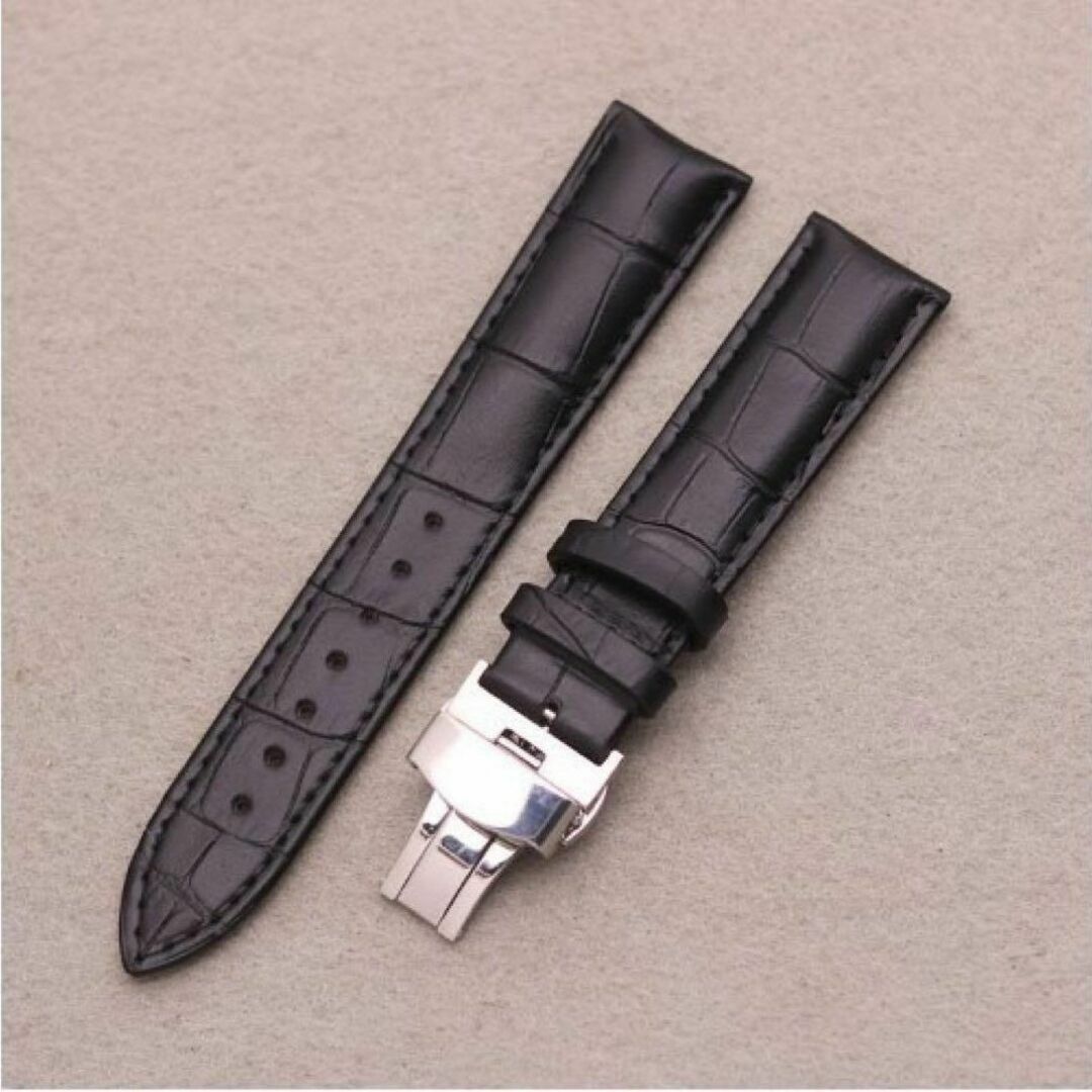 腕時計ベルト レザーベルト 交換用ベルト 18mm ブラック 工具付き 外箱付き メンズの時計(レザーベルト)の商品写真