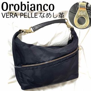 オロビアンコ(Orobianco)の良品【Orobianco】ベラペレ本革 ナイロン製ワンショルダーバッグ 男女兼用(ショルダーバッグ)