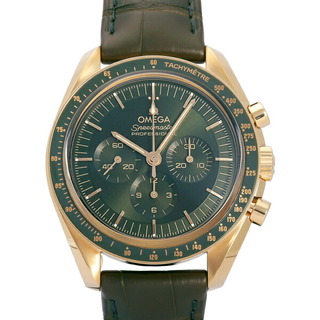 オメガ(OMEGA)のオメガ OMEGA スピードマスター ムーンウォッチ プロフェッショナル コーアクシャル マスター クロノメーター 42MM 310.63.42.50.10.001 グリーン文字盤 中古 腕時計 メンズ(腕時計(アナログ))