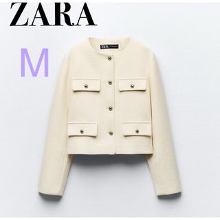 ZARA - ZARA/フラップクロップドジャケット Ｍ 【新品•未使用】完売品！ラスト1点！