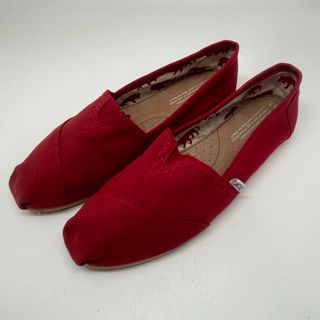 新品未使用　TOMS   トムス　スリッポン　キャンバス レッド　25.5cm