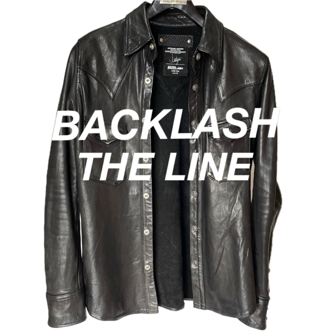ISAMUKATAYAMA BACKLASH(イサムカタヤマバックラッシュ)のバックラッシュ　ザライン　T-003 レザーシャツ　ジャケット メンズのジャケット/アウター(レザージャケット)の商品写真