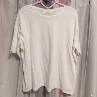 Rady - お値下げ 美品 フリーサイズ Rady 袖のフラワービジューがかわいい Tシャツ