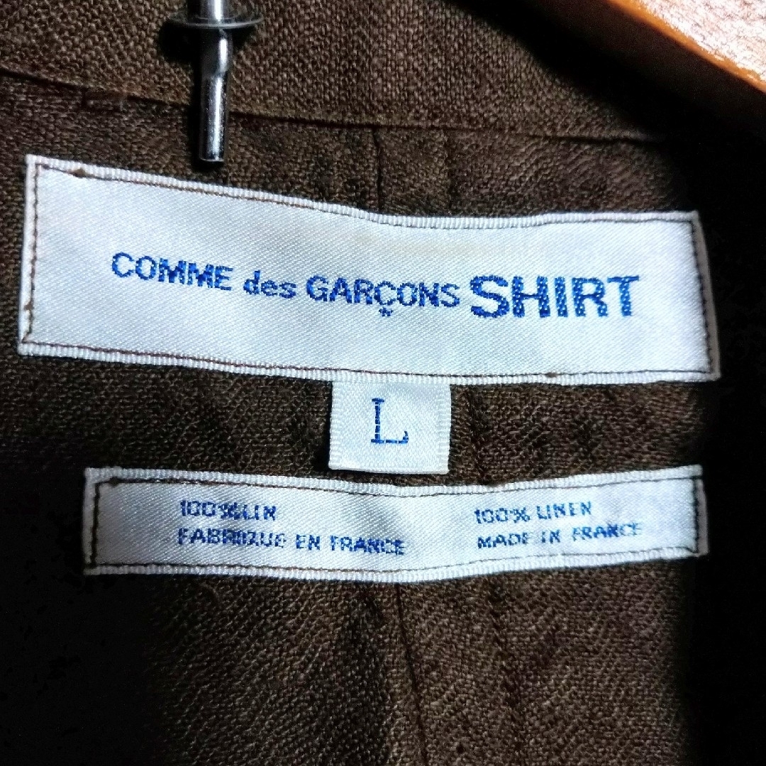 COMME des GARCONS SHIRT(コムデギャルソンシャツ)の☆美品☆コムデギャルソン　シャツ　ジャケット　麻　オーバーサイズ　Ｌ メンズのトップス(シャツ)の商品写真