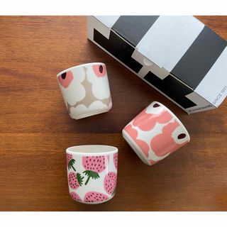 マリメッコ(marimekko)の新品　マリメッコ　マンシッカ　ピンク　ウニッコ　ピンク　クレイ　ラテマグ(グラス/カップ)