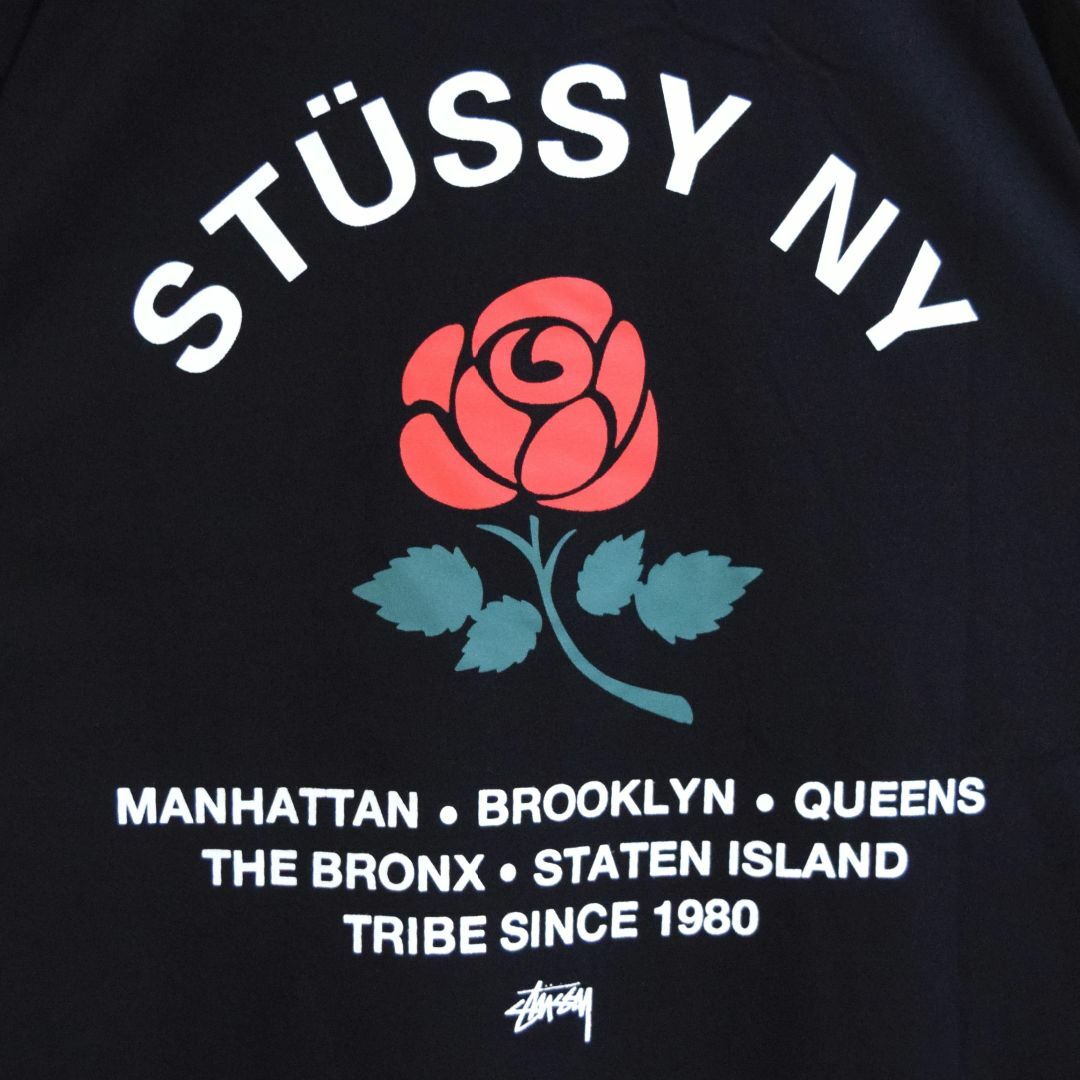 STUSSY(ステューシー)の《ステューシー》正規・新品タグ　フラワー　ブラック　M　ロングTシャツ メンズのトップス(Tシャツ/カットソー(七分/長袖))の商品写真