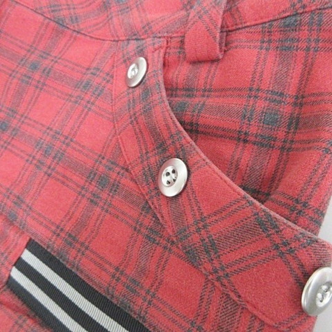 Munsingwear(マンシングウェア)のマンシングウェア スカート ゴルフ チェック柄 プリーツ 赤 黒 レッド 9 スポーツ/アウトドアのゴルフ(ウエア)の商品写真