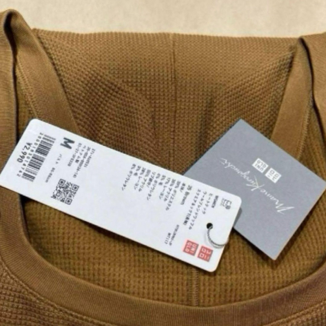 UNIQLO(ユニクロ)の2枚　ユニクロ　マメ　ヒートテックウールブレンドワッフルスクエアネック極暖　M レディースの下着/アンダーウェア(アンダーシャツ/防寒インナー)の商品写真