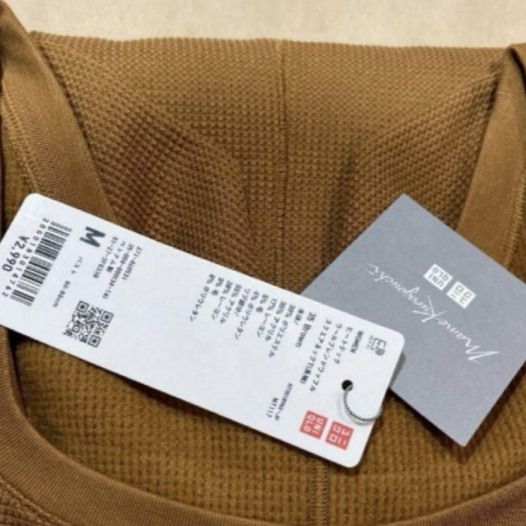 UNIQLO(ユニクロ)の2枚　ユニクロ　マメ　ヒートテックウールブレンドワッフルスクエアネック極暖　M レディースの下着/アンダーウェア(アンダーシャツ/防寒インナー)の商品写真