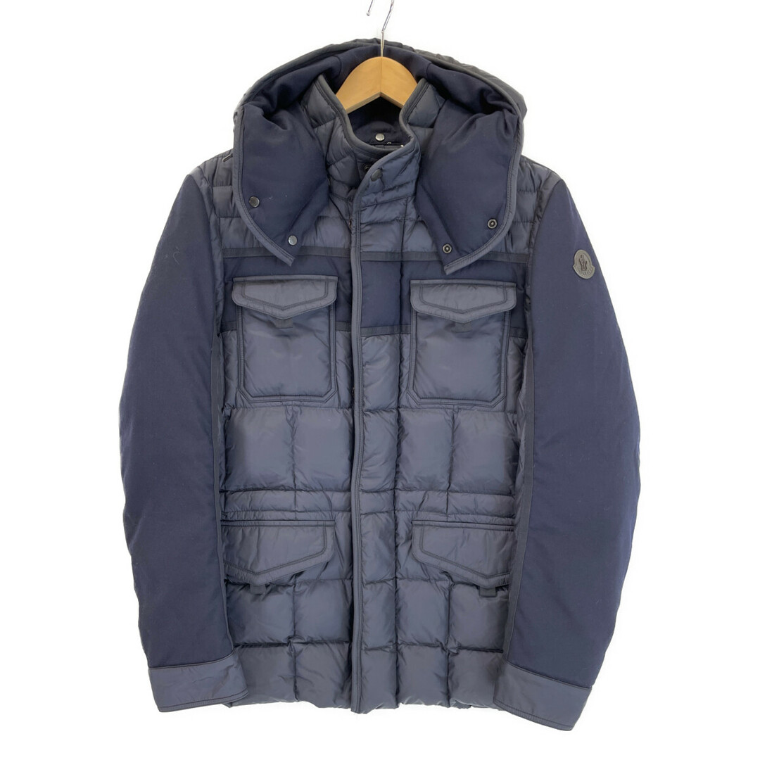 MONCLER(モンクレール)のモンクレール JACOB ヤコブ ウール切替 フード付ダウン 2 メンズのジャケット/アウター(ダウンジャケット)の商品写真