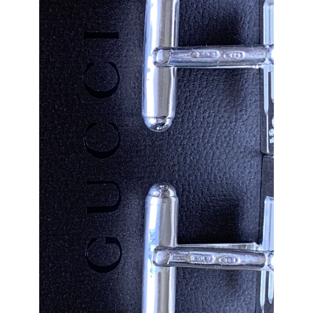 Gucci(グッチ)の希少 美品 GUCCI イタリア製 スターリングシルバー カフリンクス メンズのファッション小物(カフリンクス)の商品写真