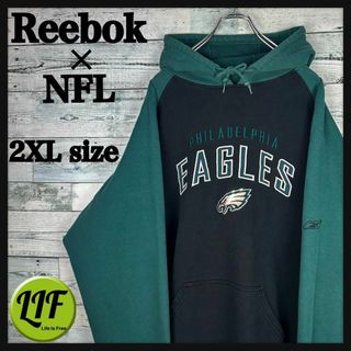 リーボック(Reebok)のリーボック NFL 刺繍ロゴ 刺繍チームロゴ イーグルス スウェットパーカー(パーカー)