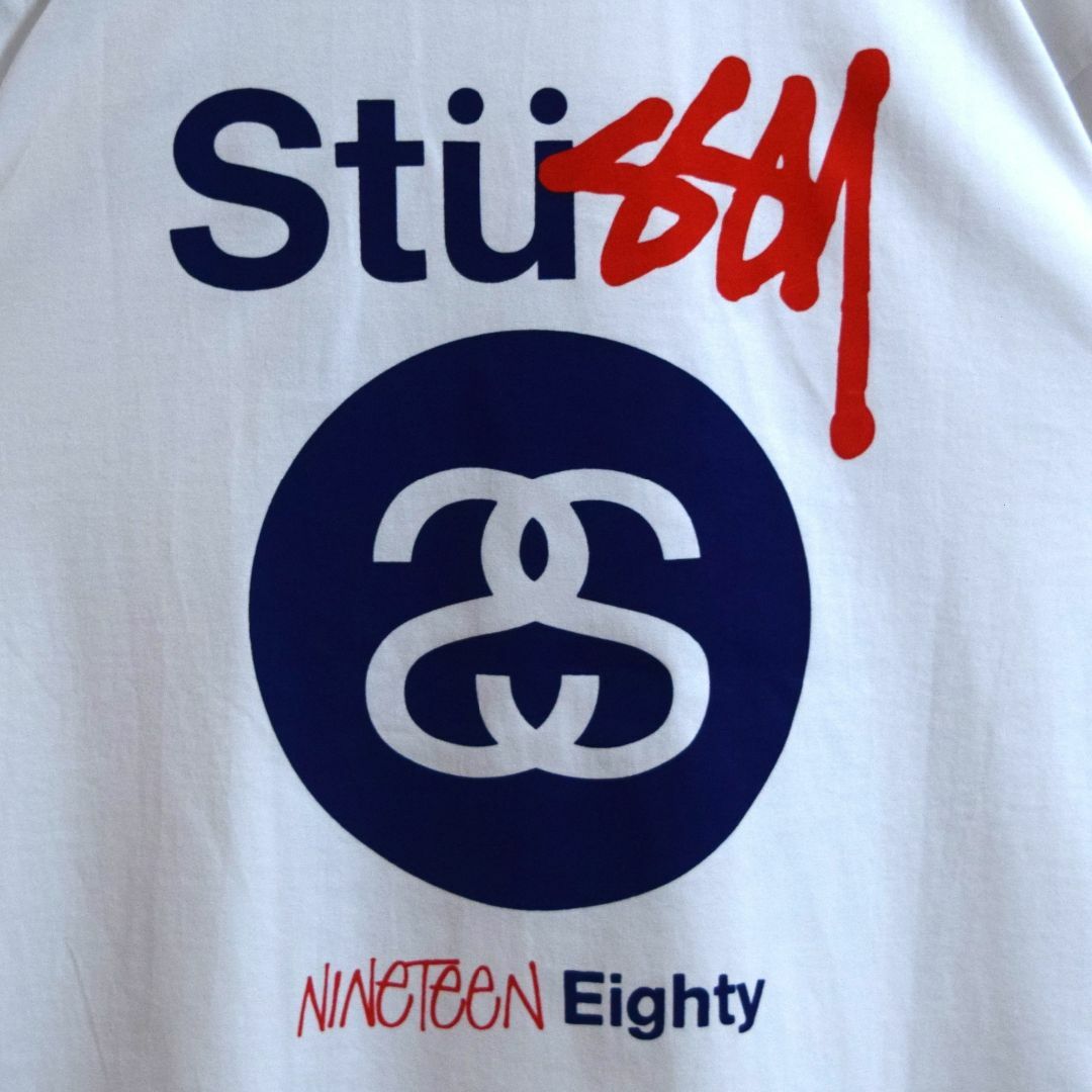 STUSSY(ステューシー)の《ステューシー》正規・新品タグ　SSロゴ　ホワイトXXL　ロングTシャツ メンズのトップス(Tシャツ/カットソー(七分/長袖))の商品写真