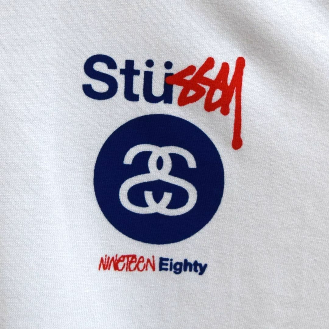 STUSSY(ステューシー)の《ステューシー》正規・新品タグ　SSロゴ　ホワイトXXL　ロングTシャツ メンズのトップス(Tシャツ/カットソー(七分/長袖))の商品写真