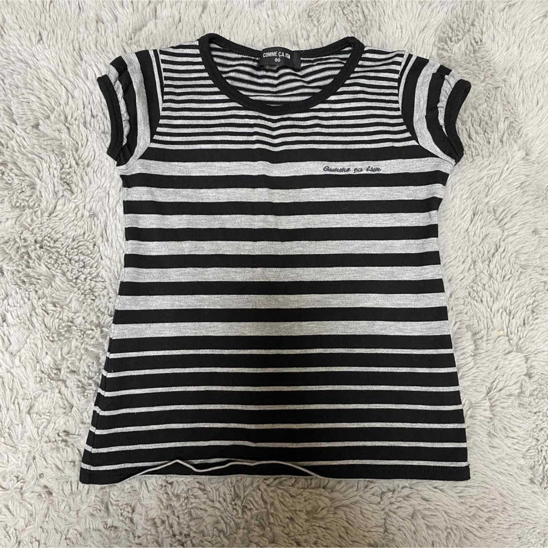 COMME CA ISM(コムサイズム)の【コムサイズム】ボーダーTシャツ　size:90 キッズ/ベビー/マタニティのキッズ服女の子用(90cm~)(Tシャツ/カットソー)の商品写真