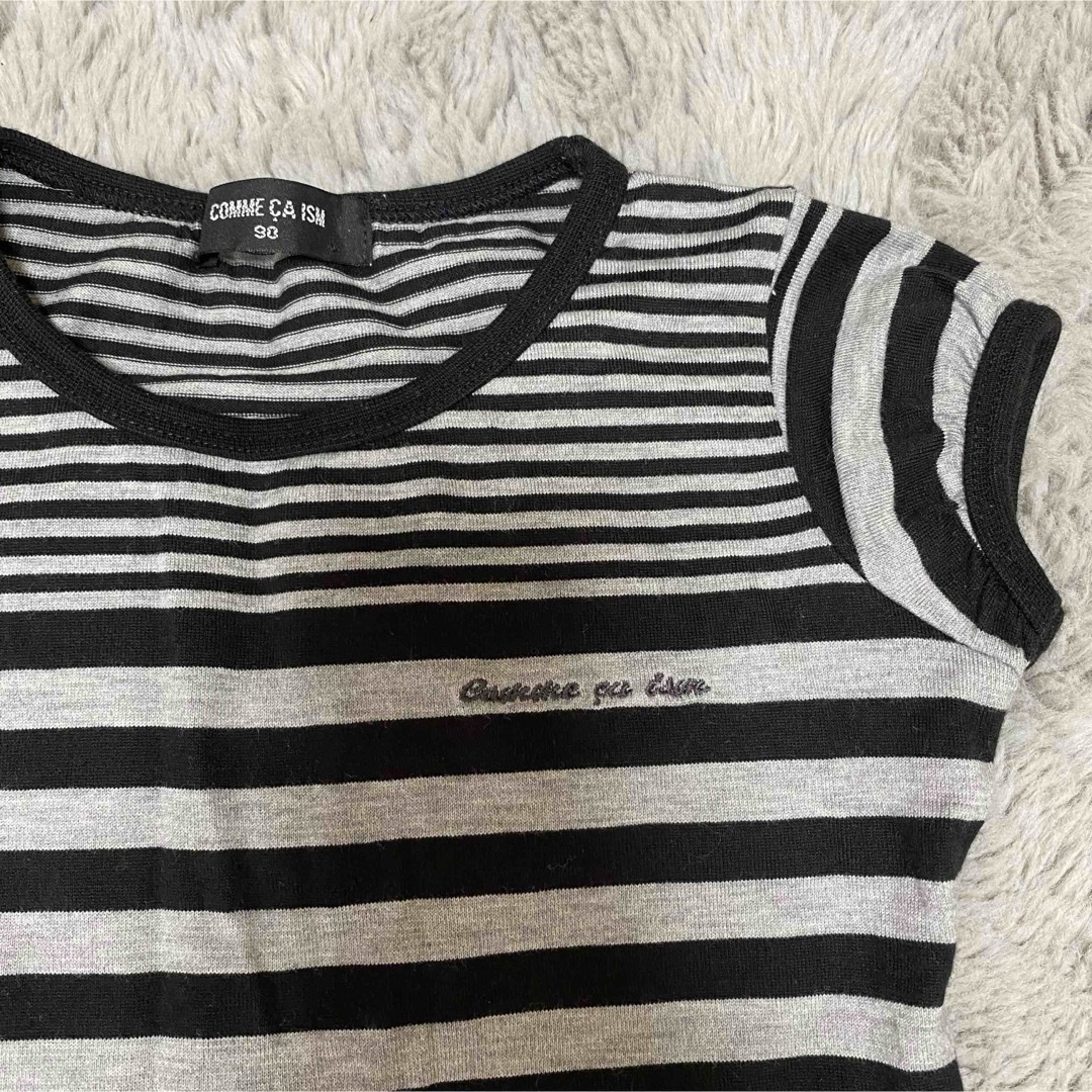 COMME CA ISM(コムサイズム)の【コムサイズム】ボーダーTシャツ　size:90 キッズ/ベビー/マタニティのキッズ服女の子用(90cm~)(Tシャツ/カットソー)の商品写真